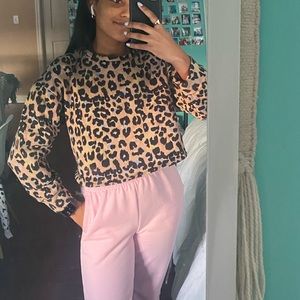 Zara cheetah print sweater